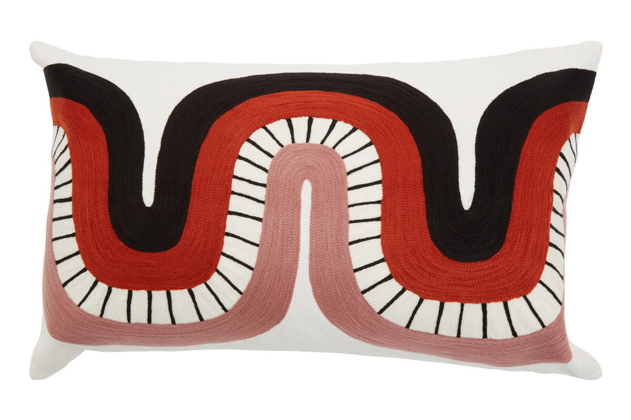 Nuvia Elora Curve Pattern Rectangular Cushion