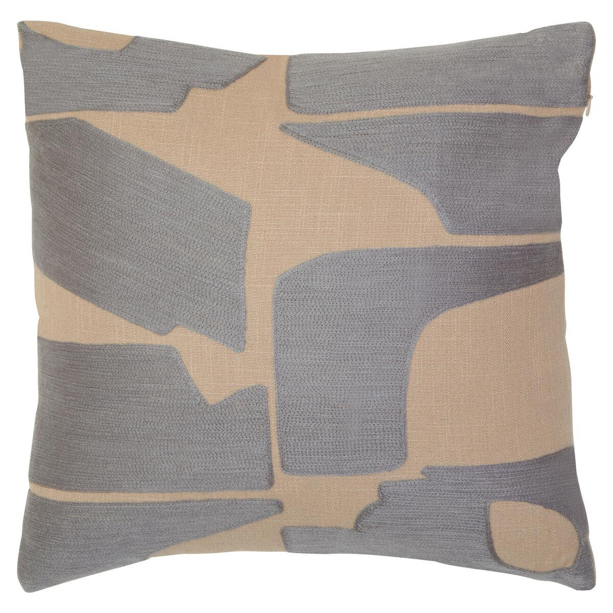 Nuvia Elora Natural And Grey Square Cushion