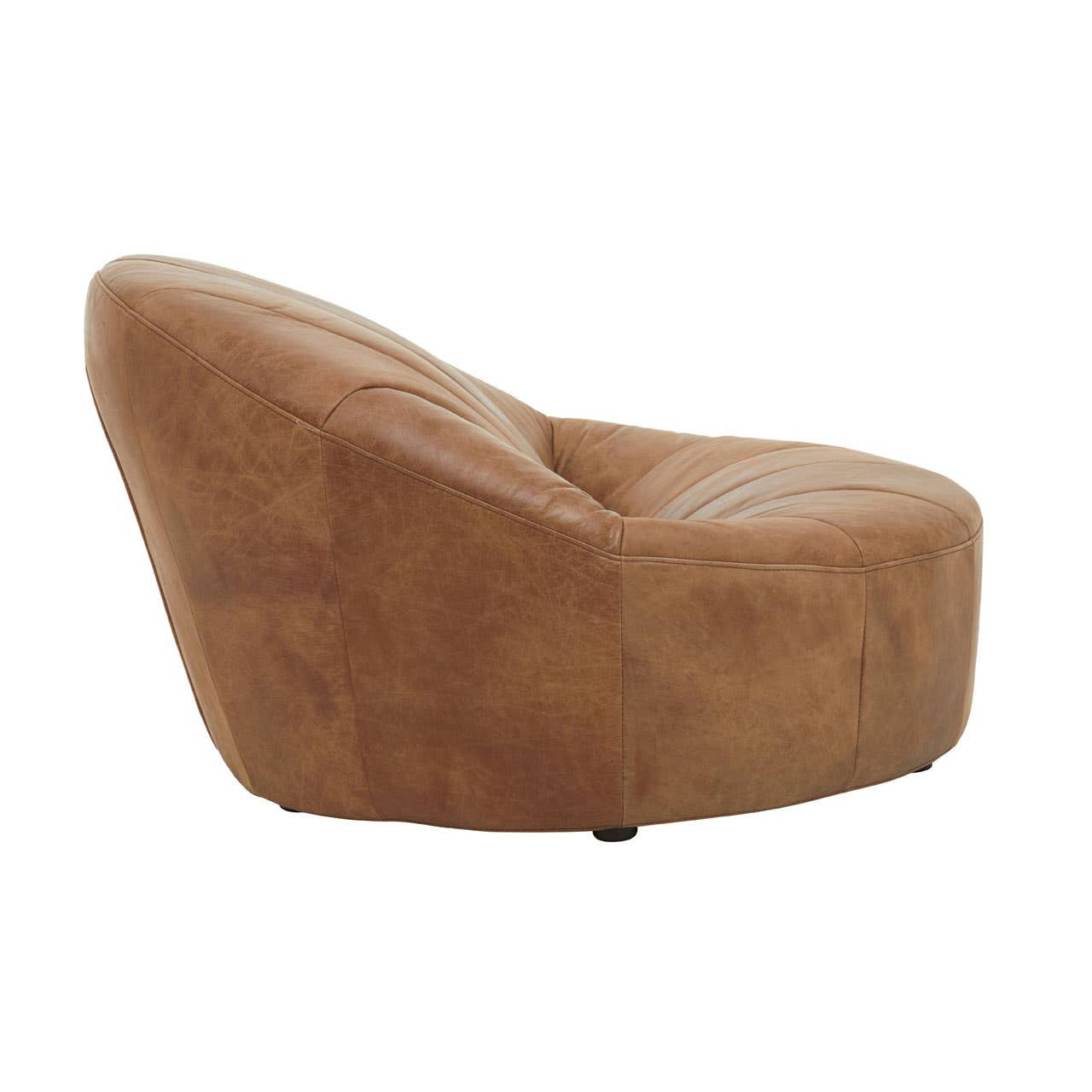 Durango Light Brown Leather Curved Chair
