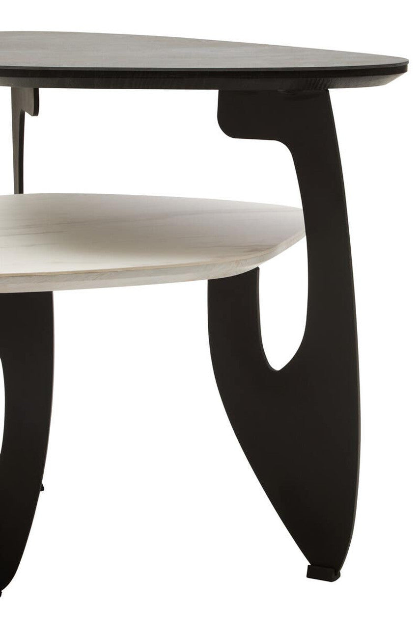 Regalia 2 Tier Small Asymmetrical Ceramic Coffee Table