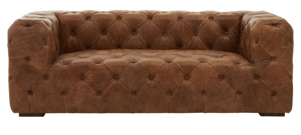 Durango Three Seater Tufted Leather Sofa