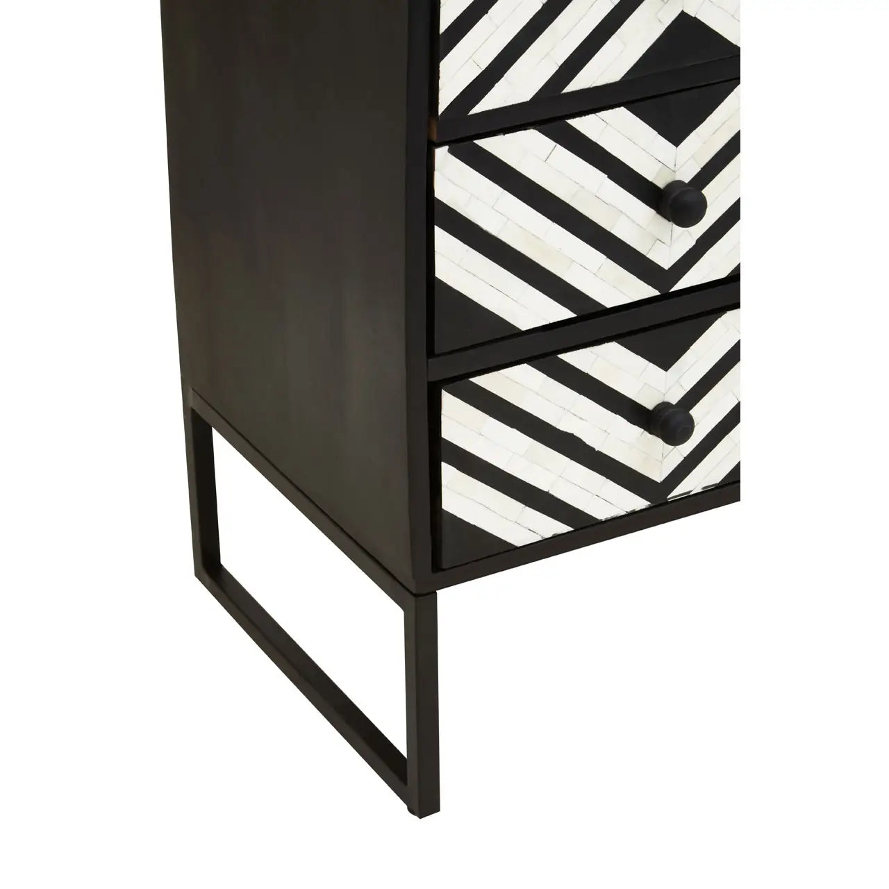 Axis Three Drawer Chest with Bone Inlay