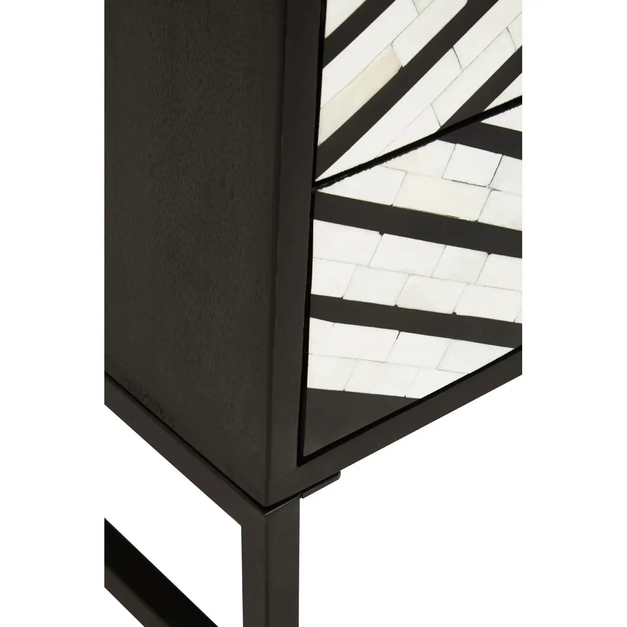Axis Two Drawer Bedside Table with Bone Inlay