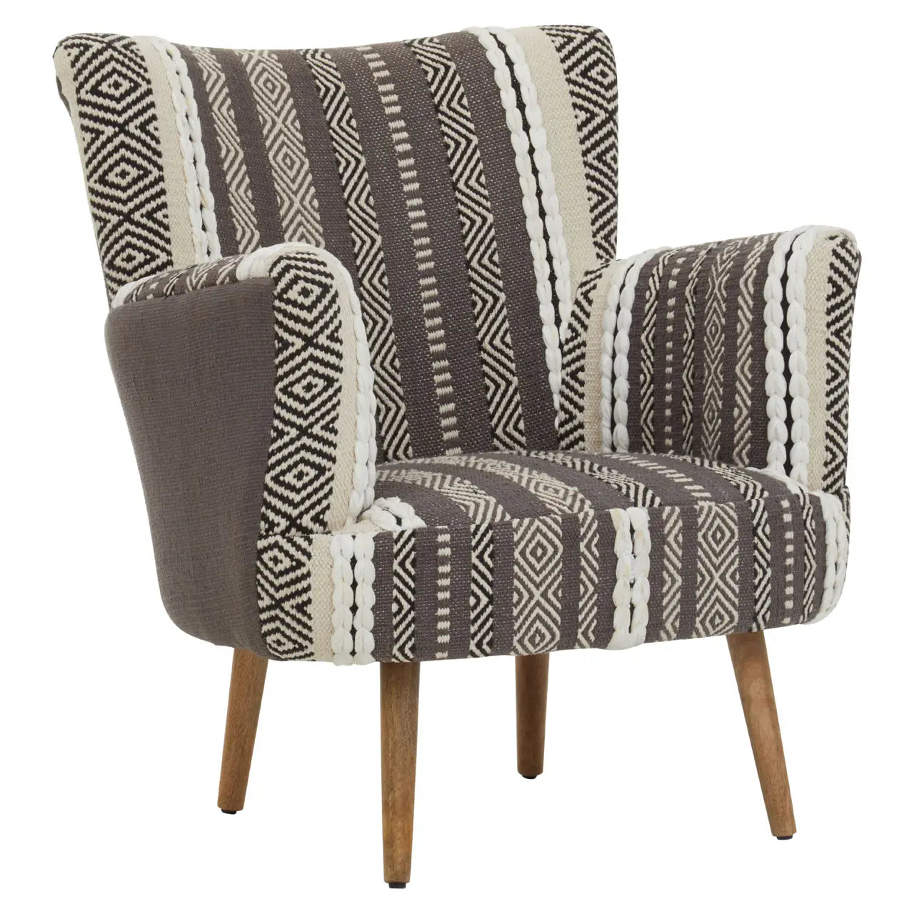 Taza Grey And White Armchair