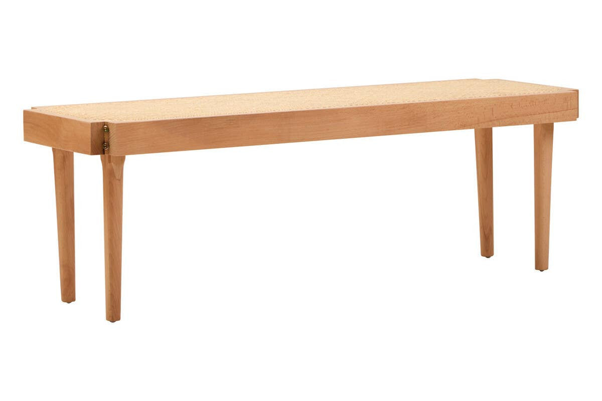 Tambo Natural Cane and Beechwood Bench