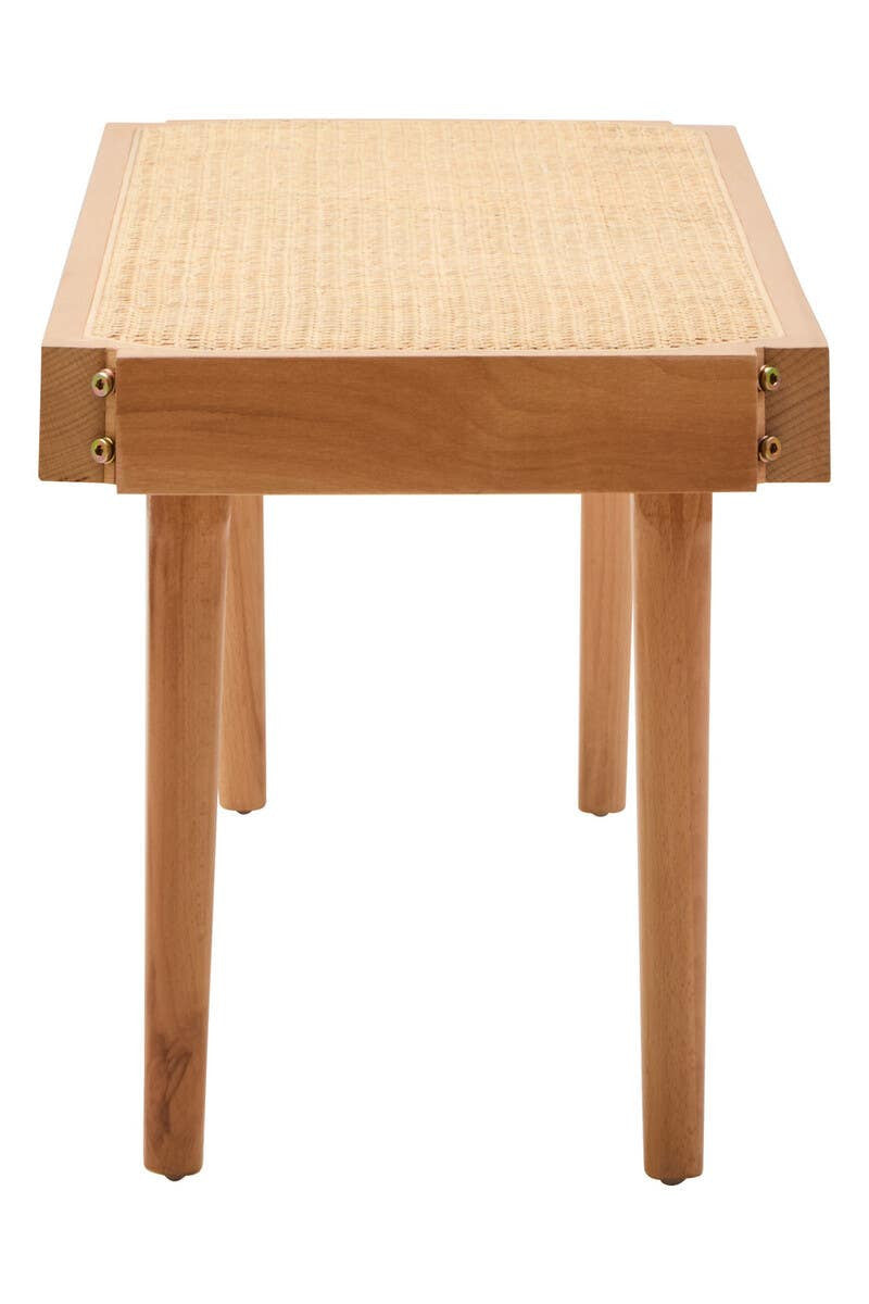 Tambo Natural Cane and Beechwood Bench