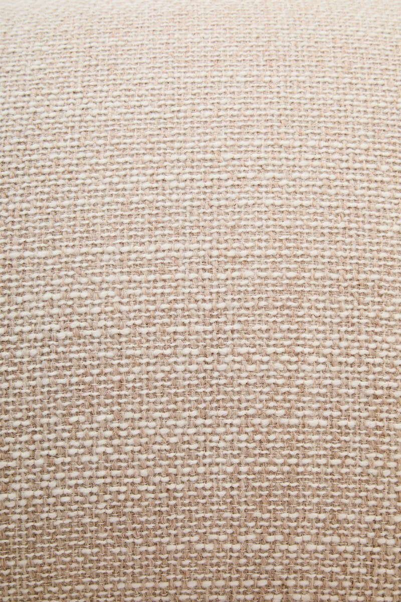 Close up of textured cream linen fabric