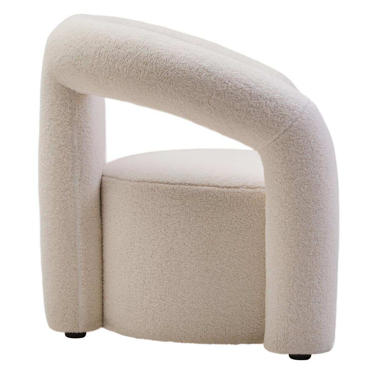 Diana Ivory Boucle Statement Chair