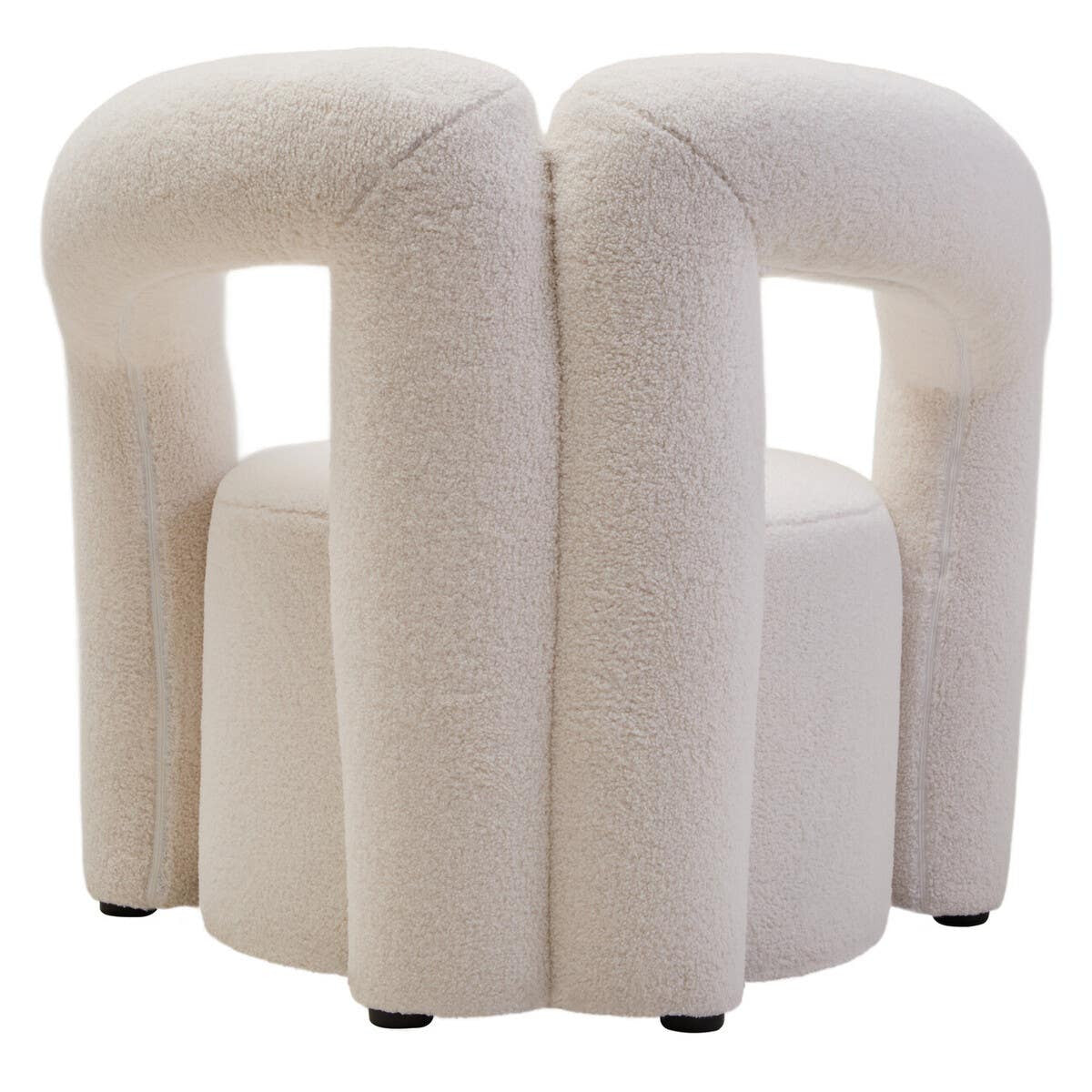 Diana Ivory Boucle Statement Chair