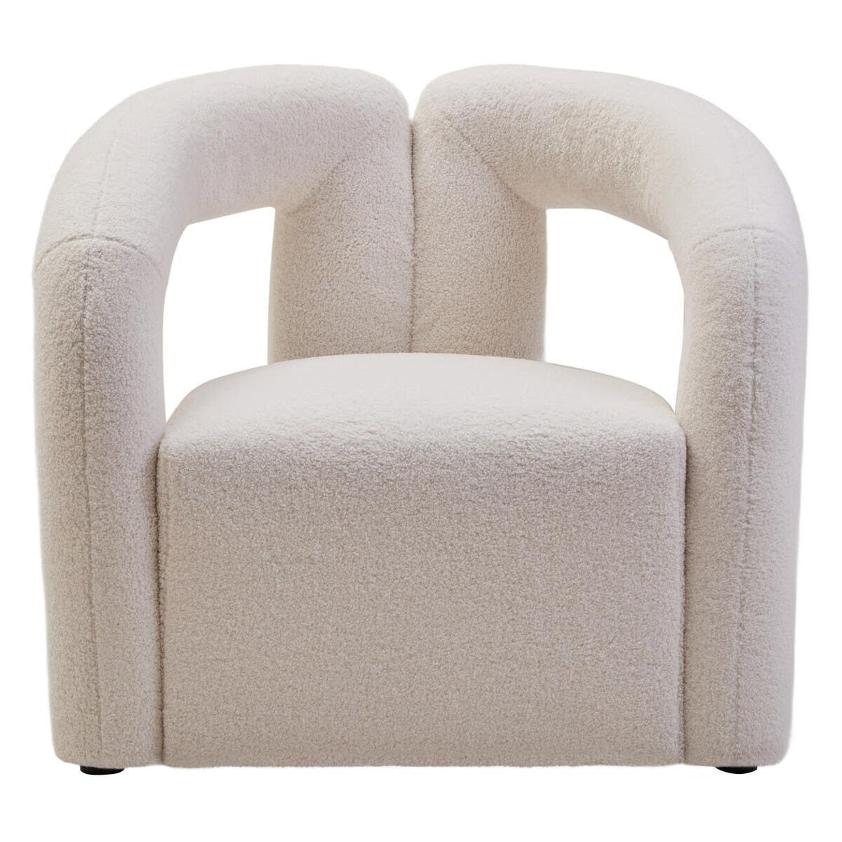 Diana Ivory Boucle Statement Chair