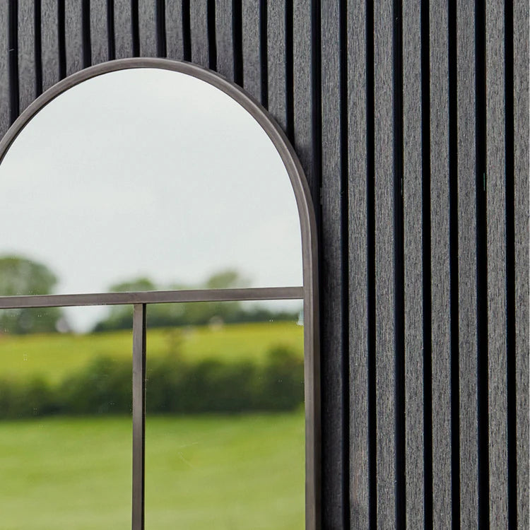 Archway Black Outdoor Mirror