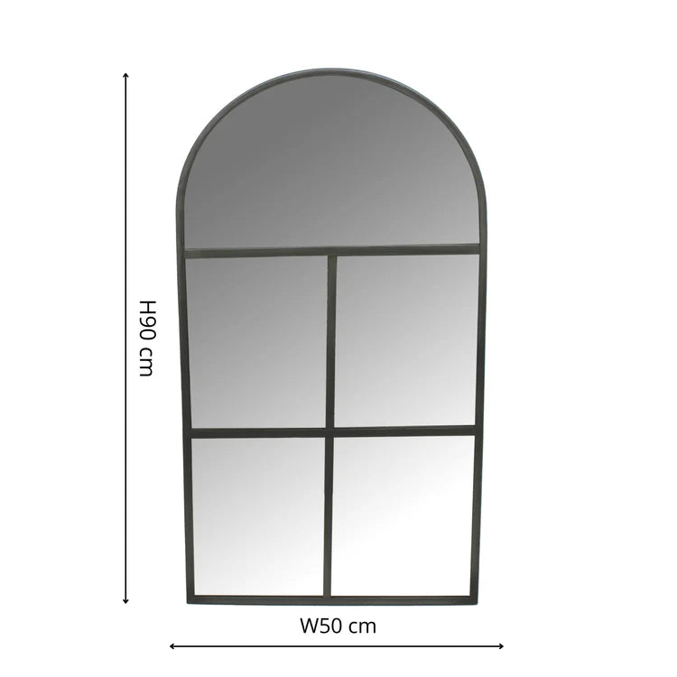 Archway Black Outdoor Mirror