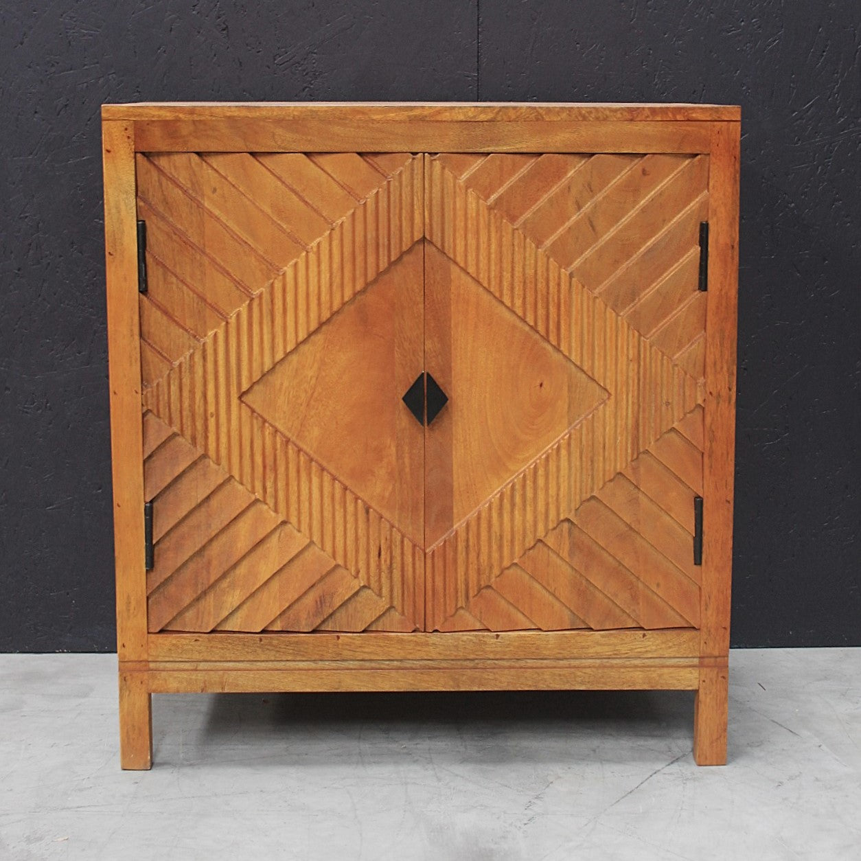 Ellie Carved Natural Mango Wood Sideboard