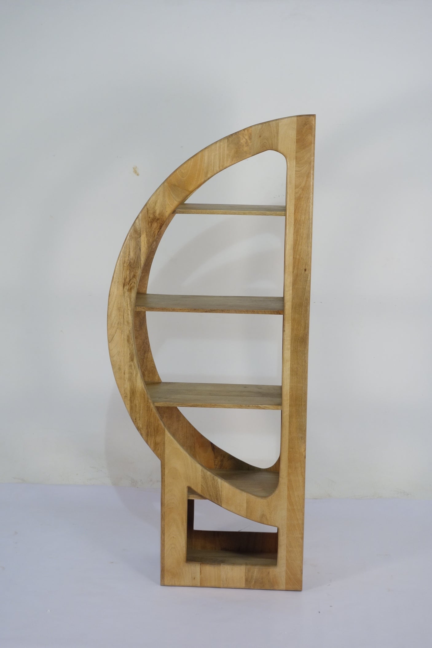 Indali D Shape Wooden Bookshelf