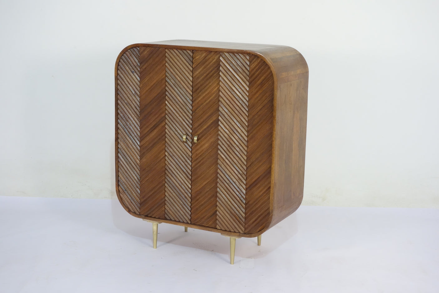 Sonar Wooden Chip Pattern 2 Door Cabinet