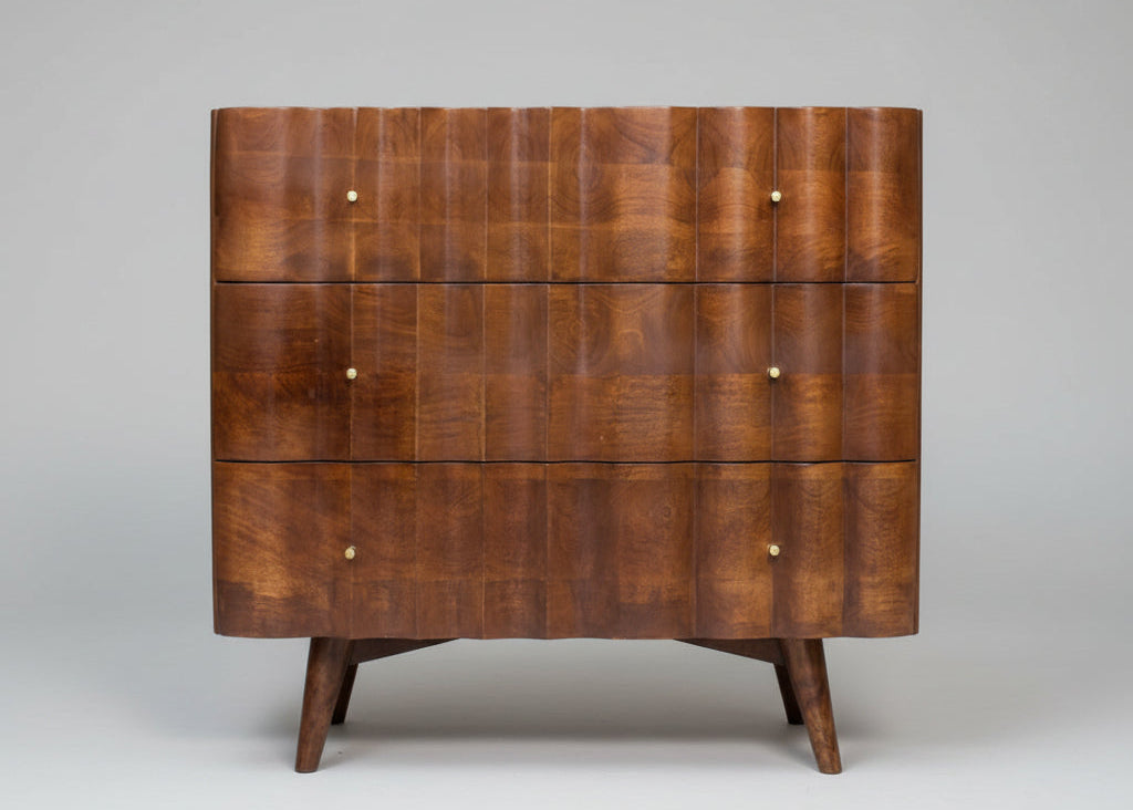 Indok 3 Drawer Chest of Drawers With Marble Top