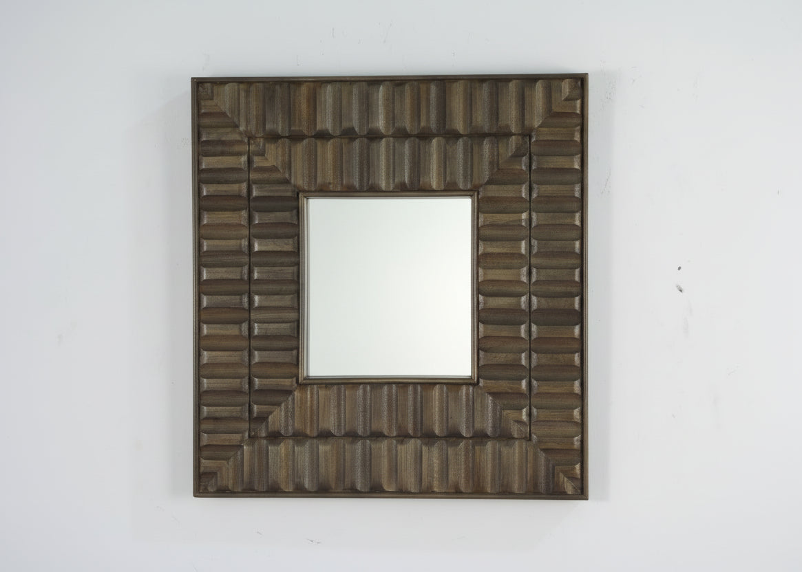 Sarana Tile Wooden Square Wall Mirror