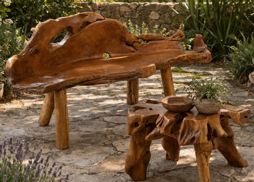 Small Teak Root Coffee Table
