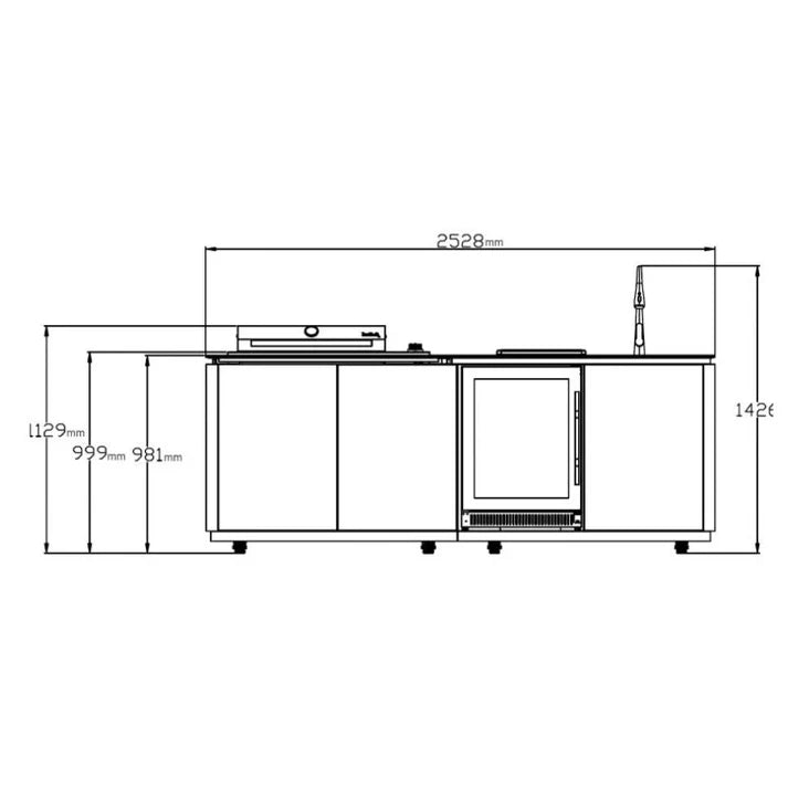 Buschbeck Derby Outdoor Kitchen Island White