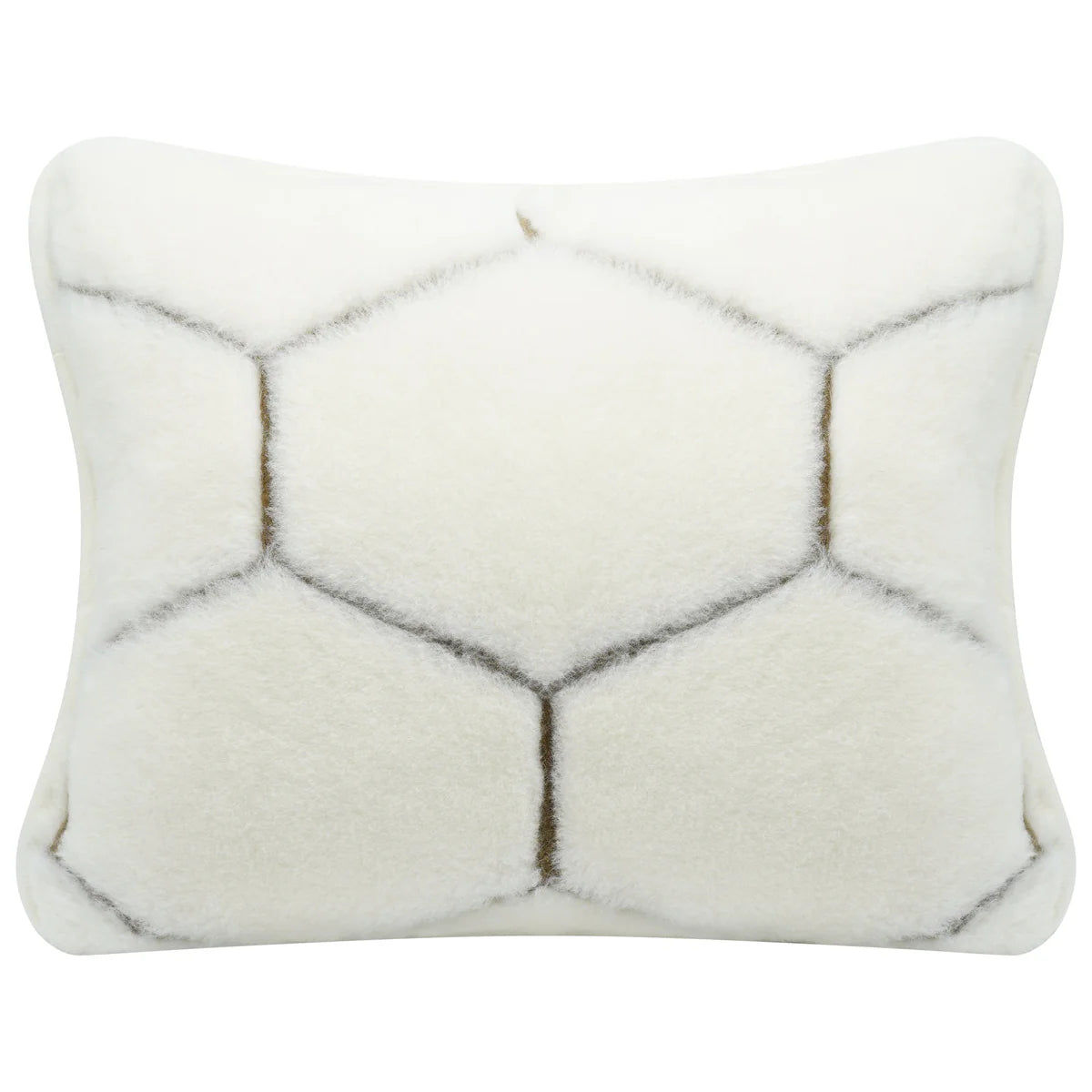 Natural Hex Cashmere Wool Cushion