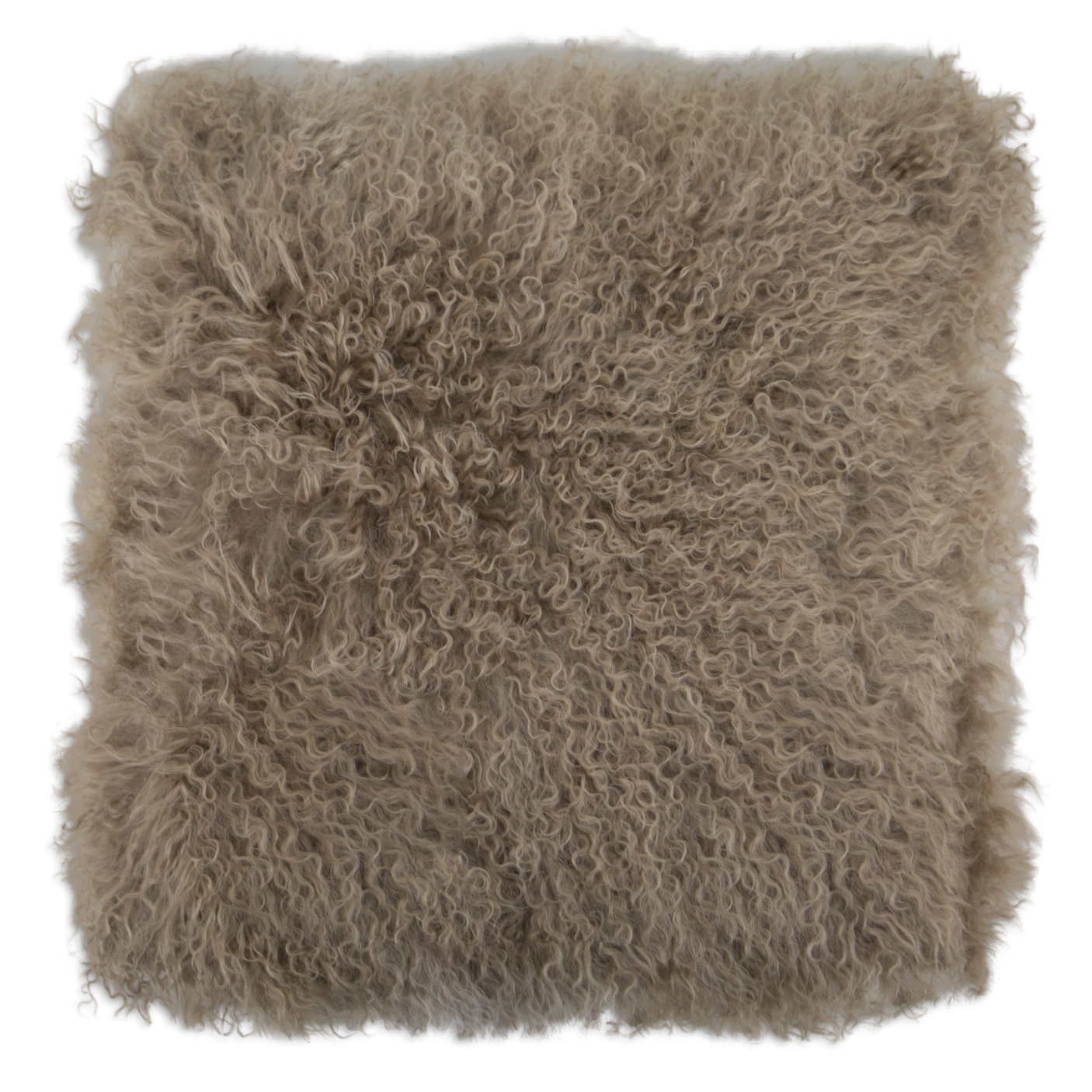 Light Brown Curly Sheepskin Cushion 45x45cm