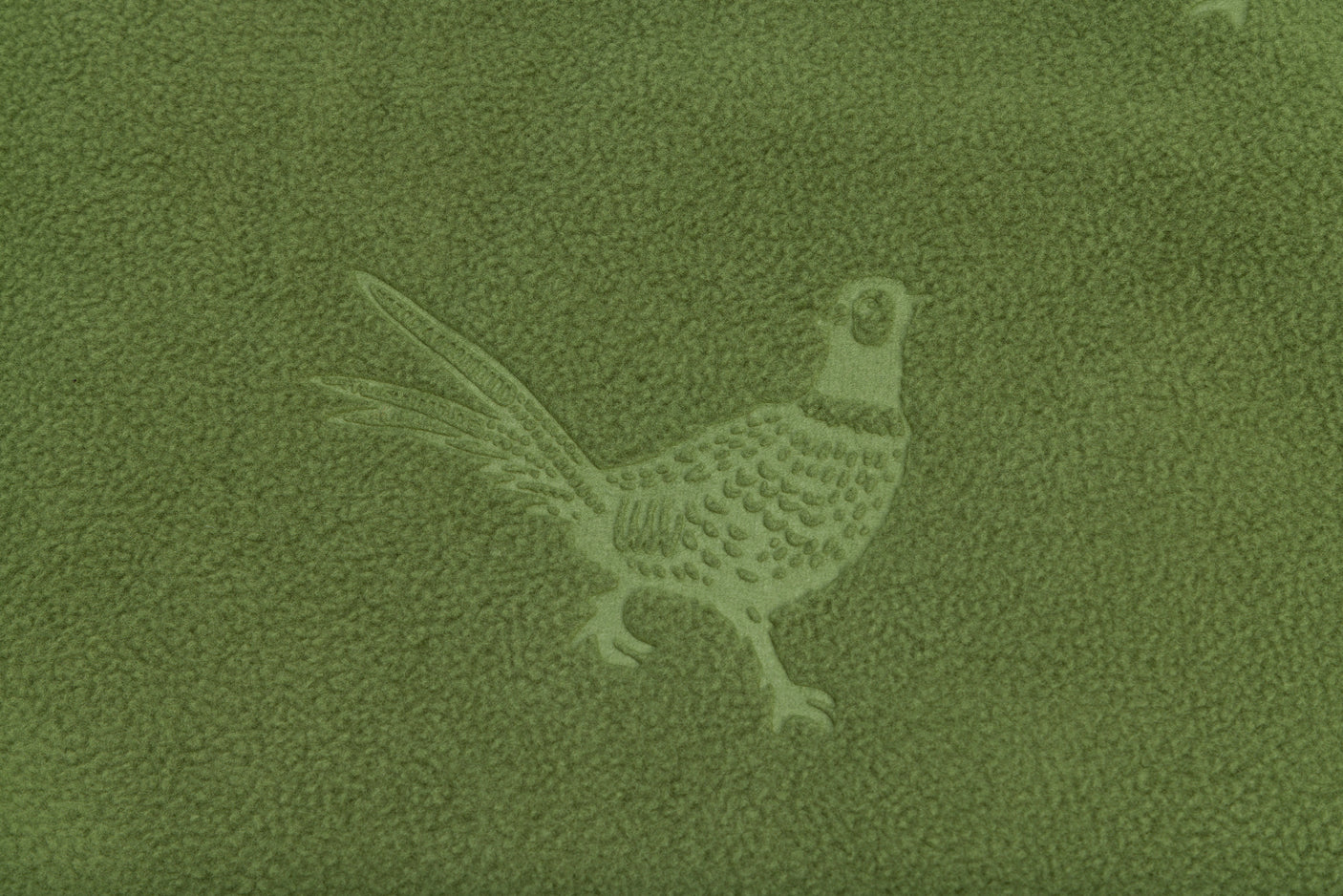 Green Embossed Pheasant Fleece Blanket