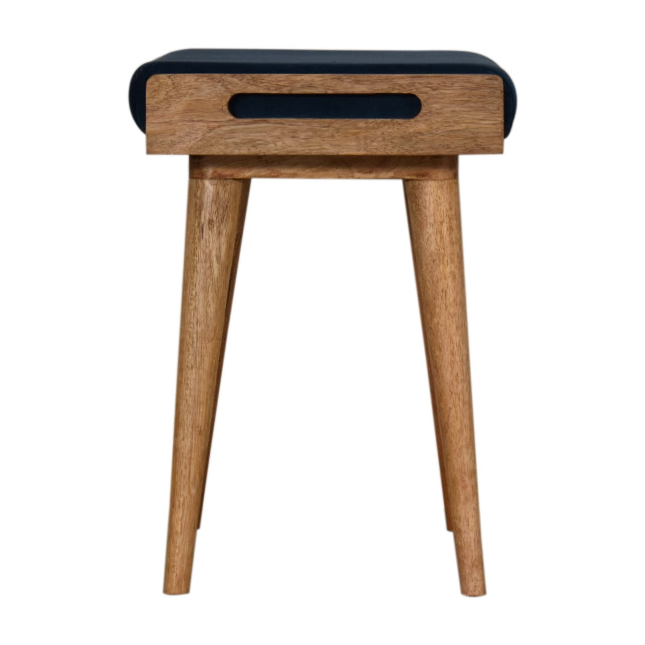 Tray Style Teal Velvet Footstool