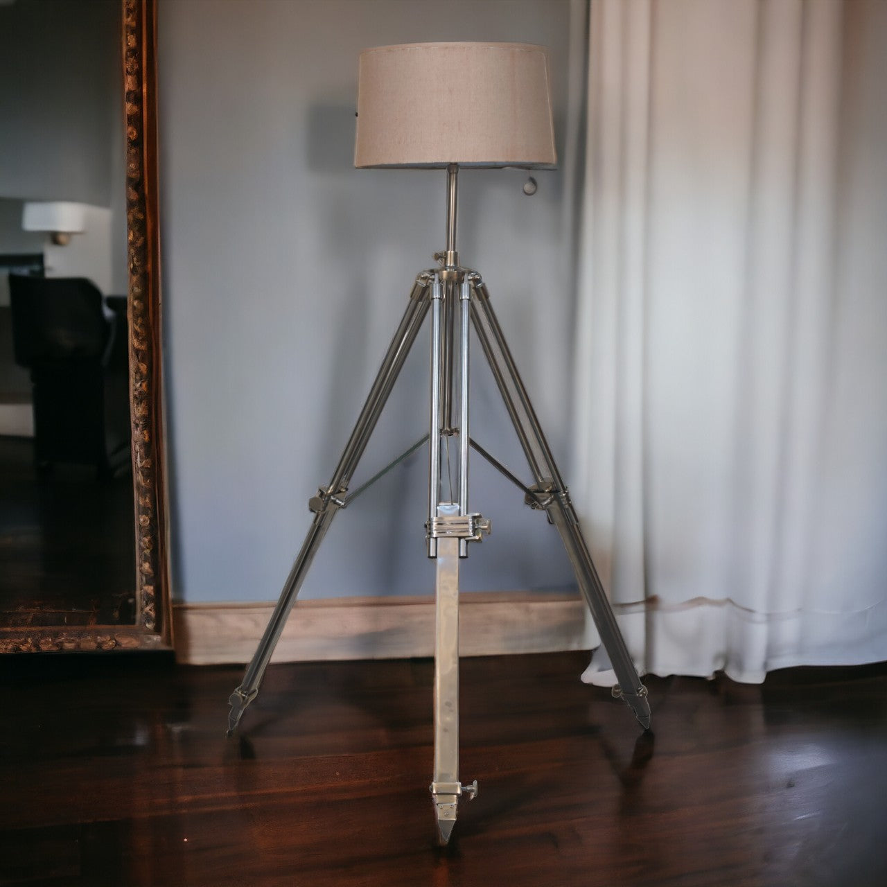 Chrome Tripod Lamp