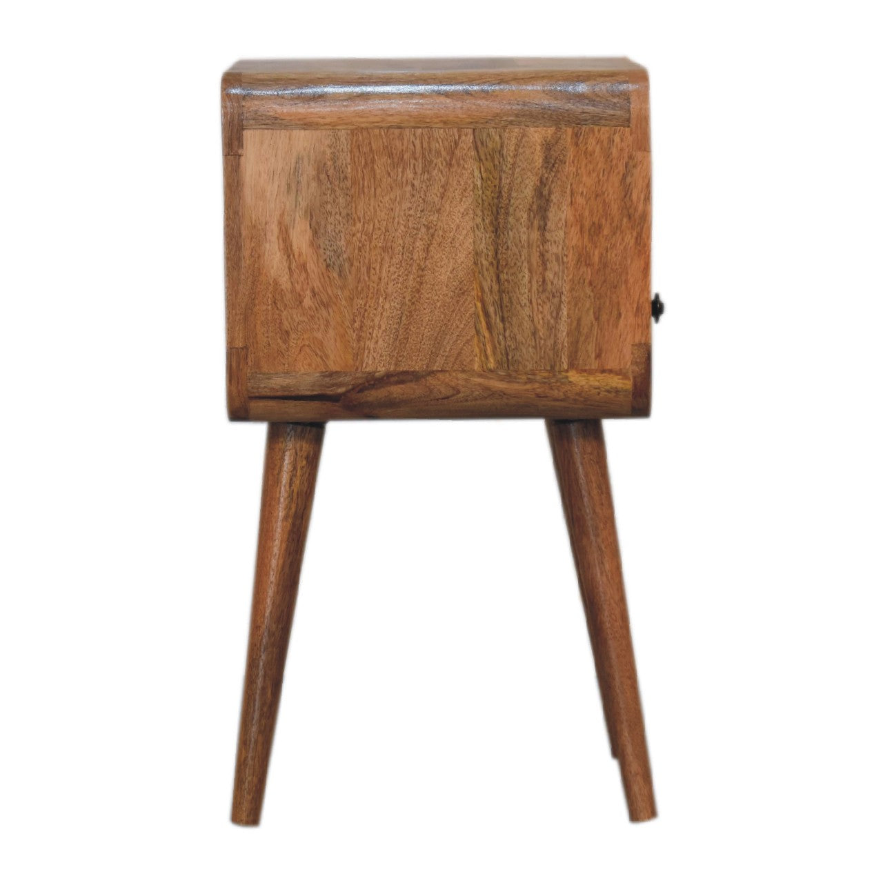 Curved Mini Oak-ish Open Bedside Table