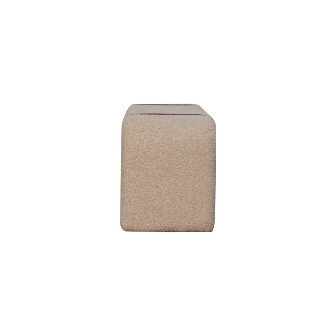 Bouclé Leather Strap Bench