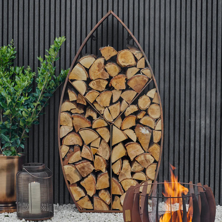 Outdoor Log Storage - Leaf Arch