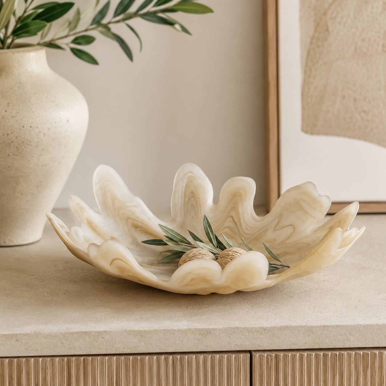 Nova Fluted Natural Glass Bowl