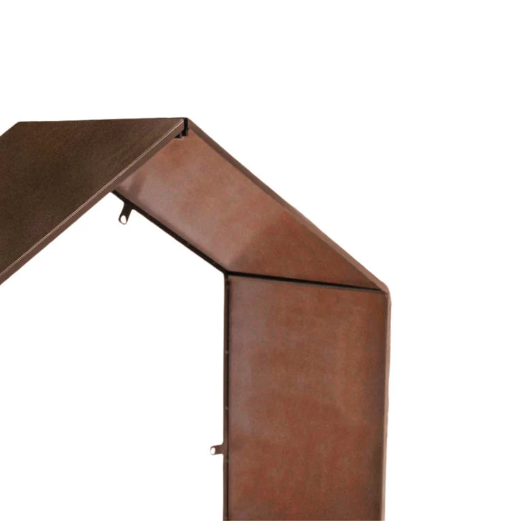 Outdoor Log Storage House - Rust