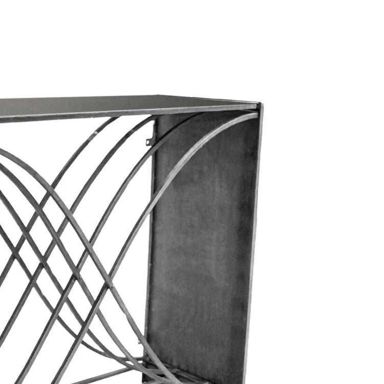 Outdoor X-Shaped Log Storage - Zinc