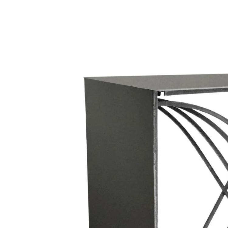 Outdoor X-Shaped Log Storage - Zinc