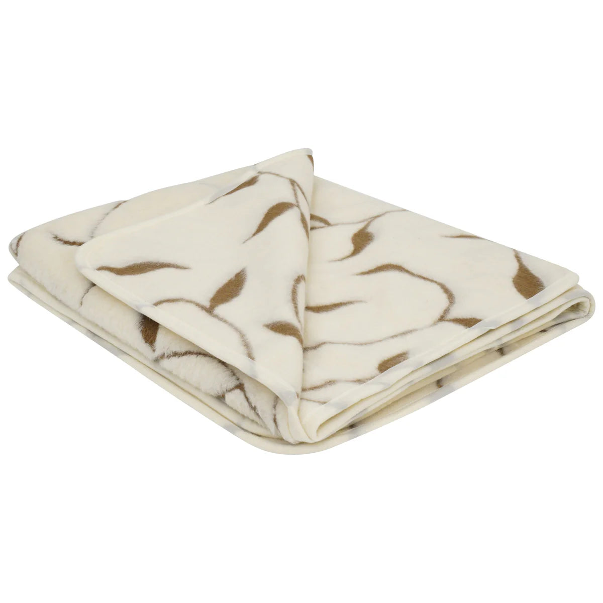 Merino Wool Leaf Pattern Blanket