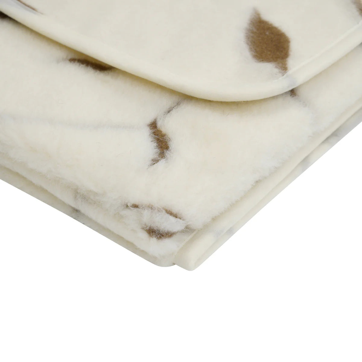 Merino Wool Leaf Pattern Blanket