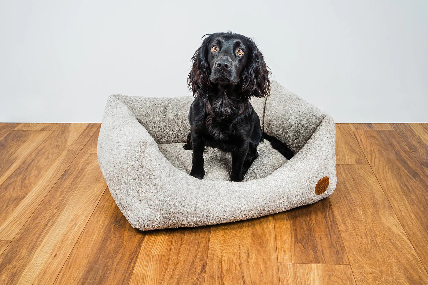 Teddy Bouclé Dog Bed Oat