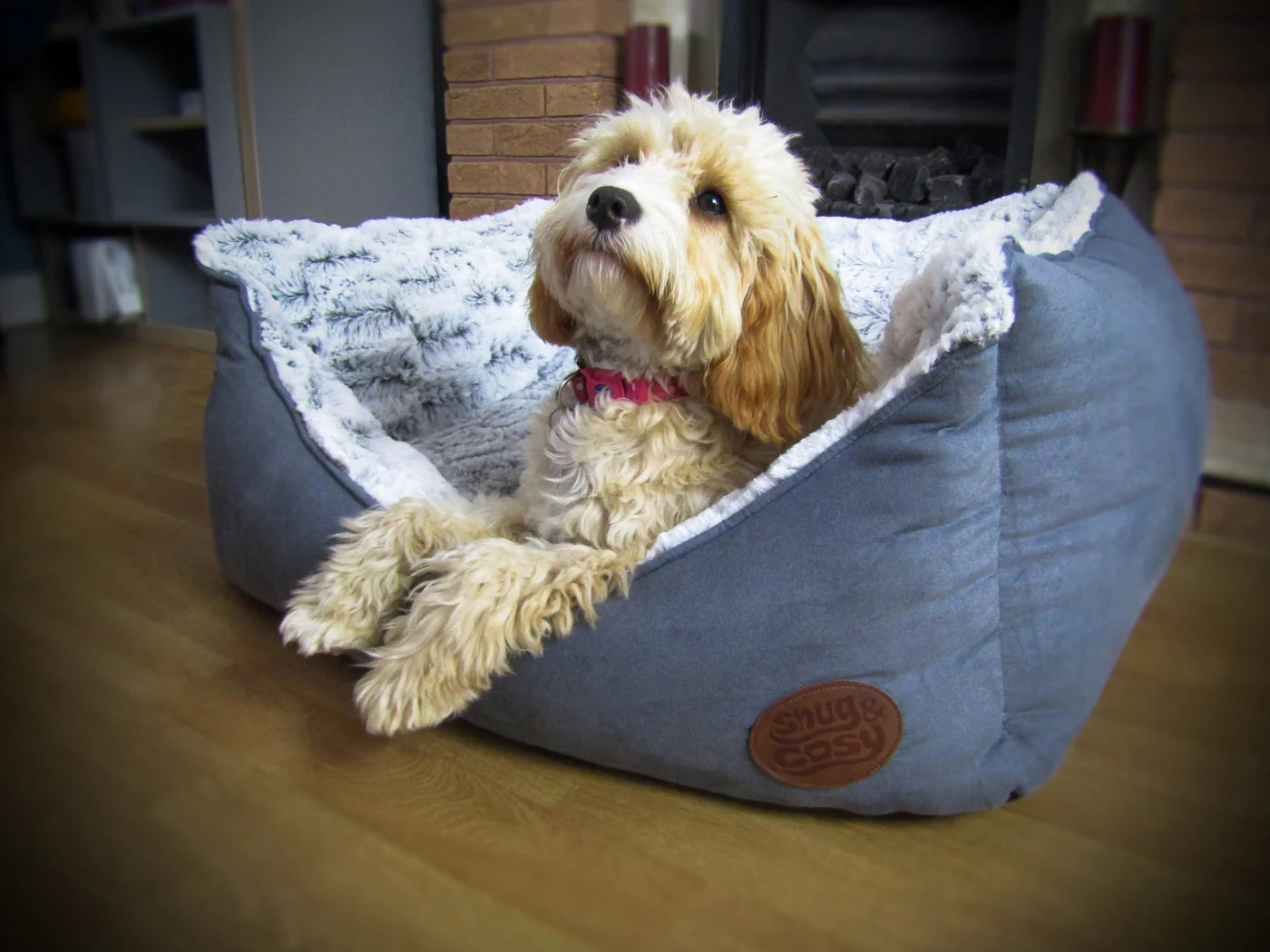 Novara Suede Dog Bed Charcoal