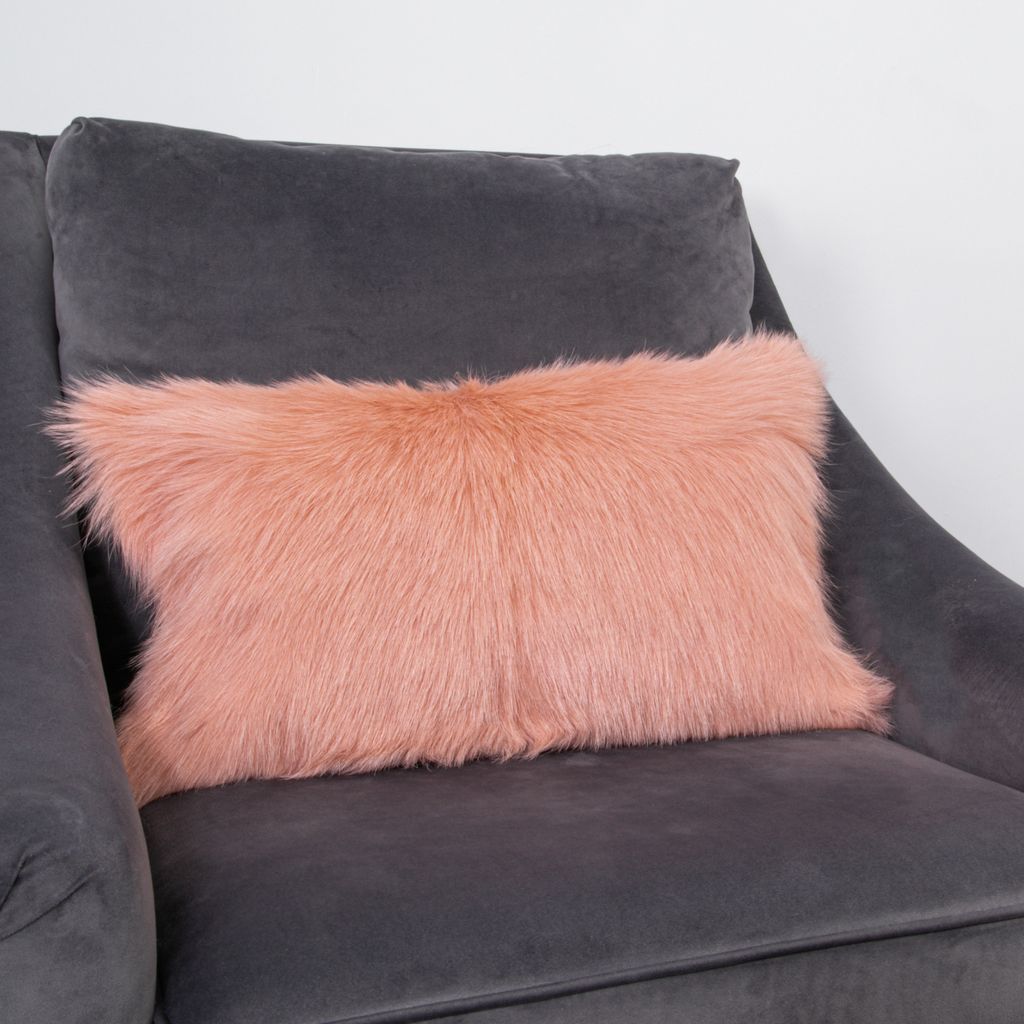 Pink Goatskin Cushion 30x50cm