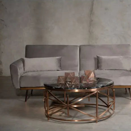 Broadway Grey Velvet Sofa Bed