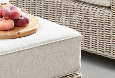 Capri Collection Outdoor Large Corner Set With Riser Table And 2 Stools