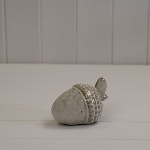 Beige Mottle Ceramic Acorn Decoration L10xD7xH7cm Weight-87g