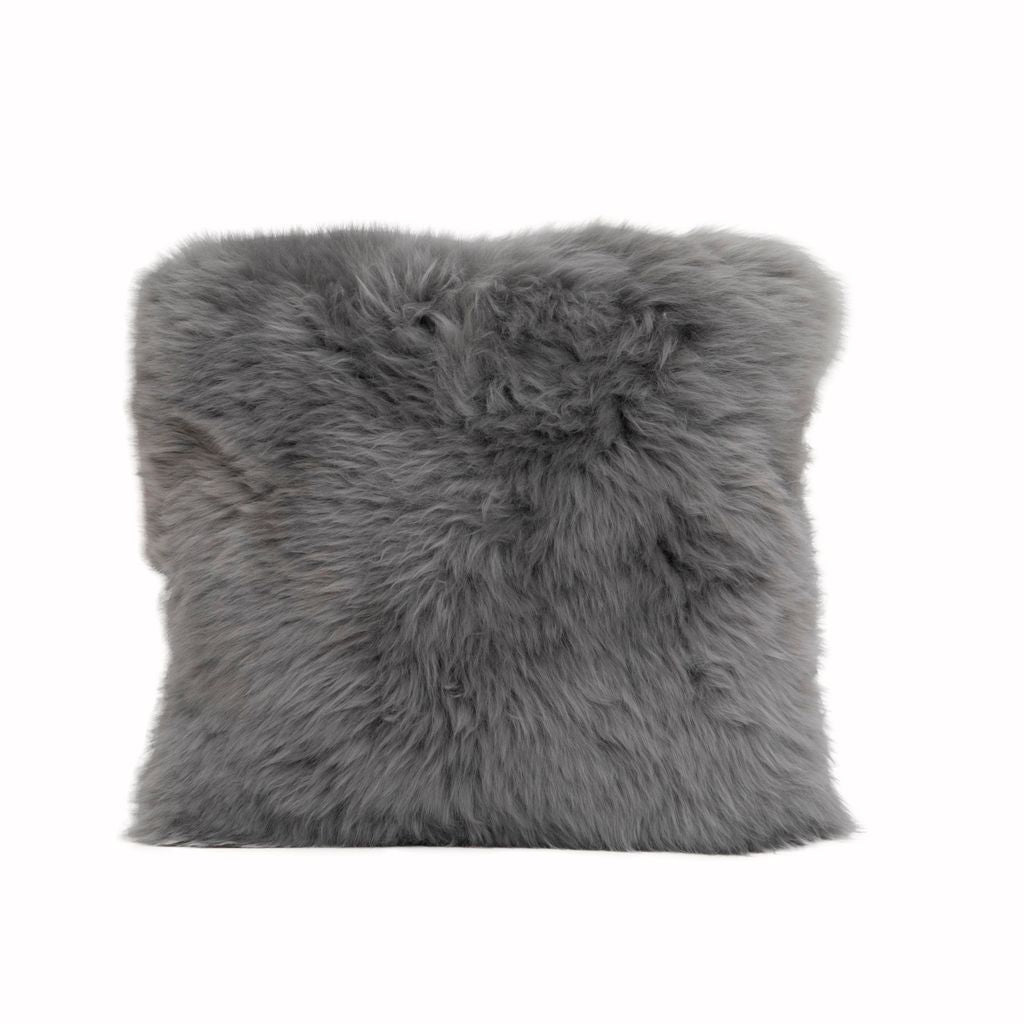 Grey Sheepskin Cushion 45x45cm