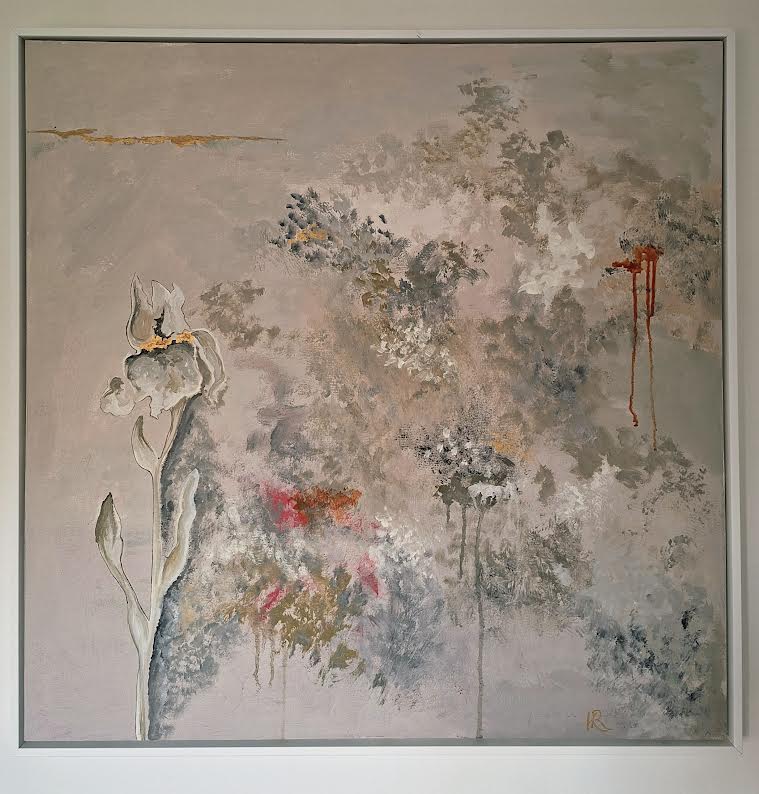 Phantom Lily - Framed Original Hand Painted Floral Canvas Art