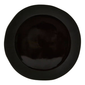 Vara Black Stoneware Pizza Plate
