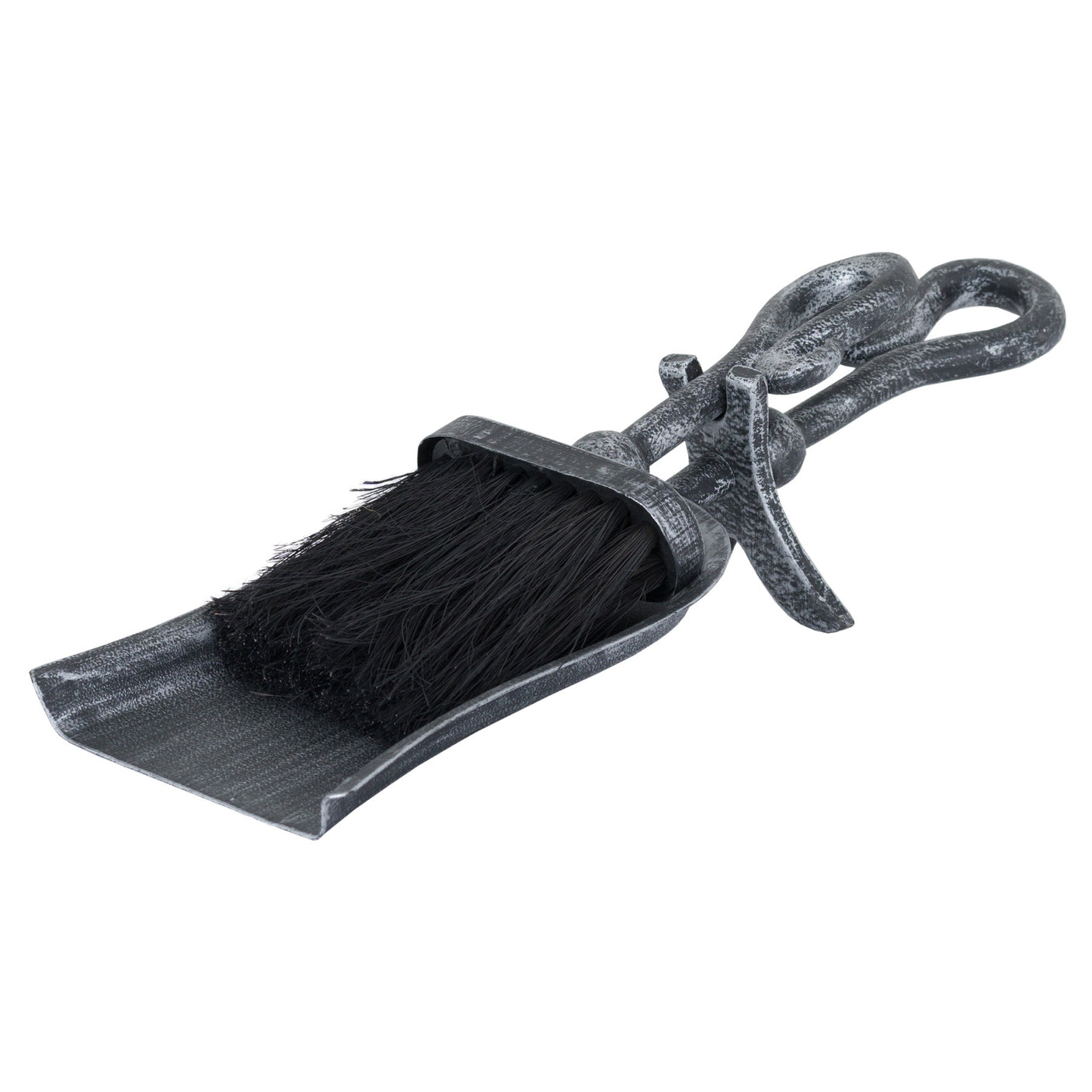 Crook Handled Brushed Steel Hearth Tidy Set