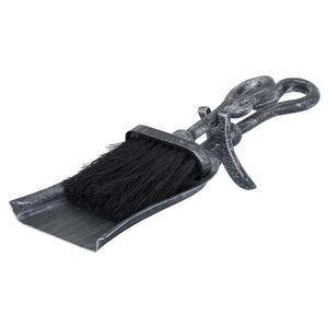 Crook Handled Brushed Steel Hearth Tidy Set