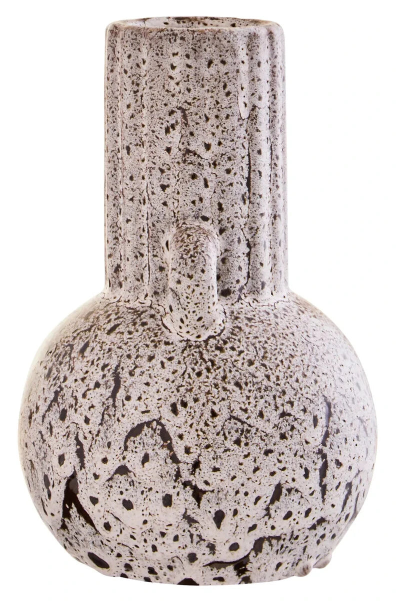Freya Speckled Brown Stoneware Bud Vase, alternative view.