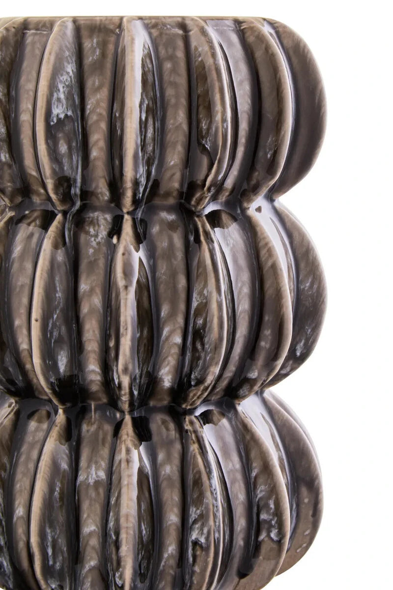 Orsa Grey Stoneware Bubble Vase, alternative view.